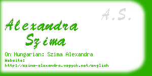 alexandra szima business card